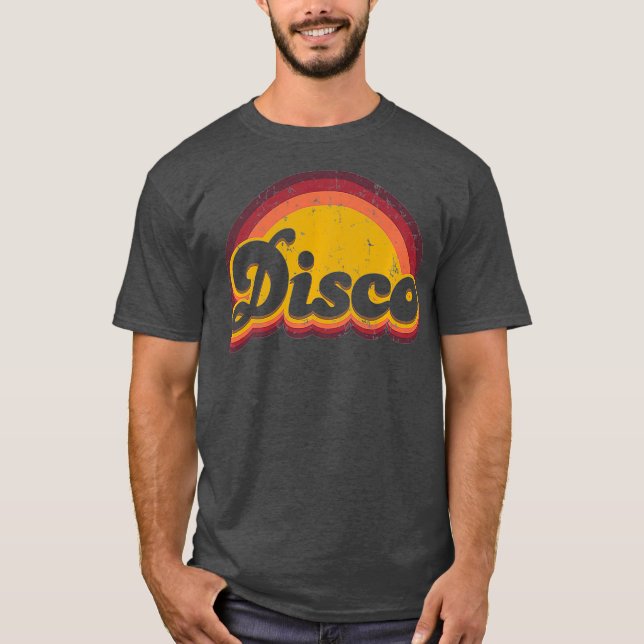 Disco 1970er Dance Hippie Design Premium T-Shirt (Vorderseite)