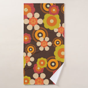 Disco 70er 60er Retro Blume Pop Kultur Badehandtuch