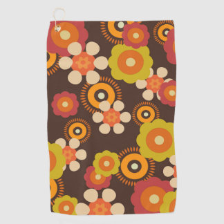 Disco 70er 60er Retro Blume Pop Kultur Golfhandtuch