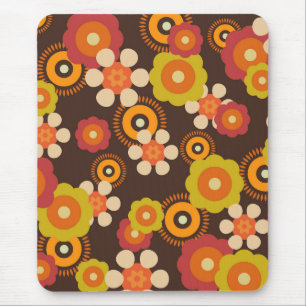 Disco 70er 60er Retro Blume Pop Kultur Mousepad