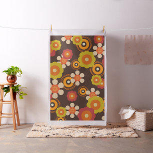 Disco 70er 60er Retro Blume Pop Kultur Stoff