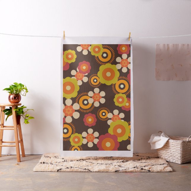 Disco 70er 60er Retro Blume Pop Kultur Stoff (Beispiel)