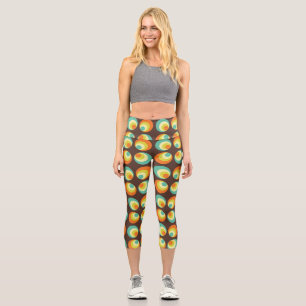 Disco 70er 60er Retro Pop Culture Capri Leggings