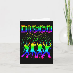 Disco 70er Disco-Shirt Vintage Retro Tanzen Karte
