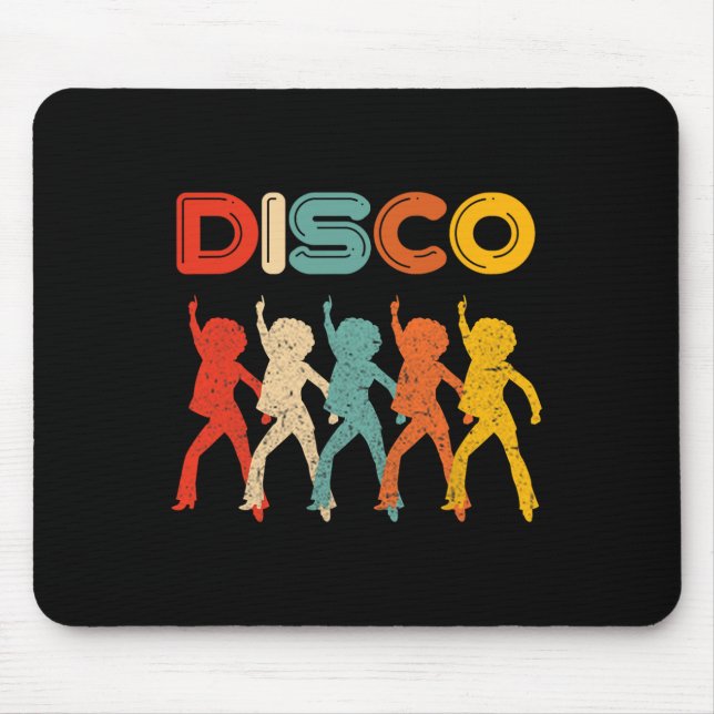 Disco 70er Disco Vintages Retro-Tanzen Mousepad (Vorne)