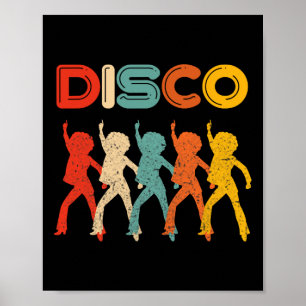 Disco 70er Disco Vintages Retro-Tanzen Poster