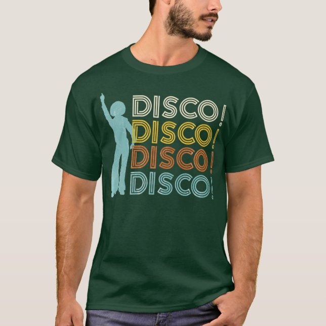 Disco 70er Vintag Retro-Geschenk Premium T-Shirt (Vorderseite)