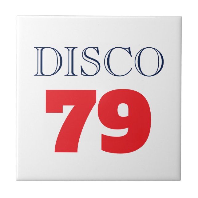 Disco 79 Pop Art Musik Unterhaltung Retro Fliese (Vorderseite)