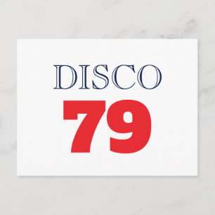 Disco 79 Pop Art Musik Unterhaltung Retro Postkarte