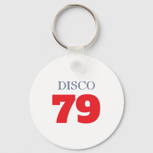 Disco 79 Pop Art Musik Unterhaltung Retro Schlüsselanhänger