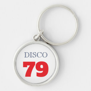Disco 79 Pop Art Musik Unterhaltung Retro Schlüsselanhänger