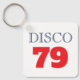 Disco 79 Pop Art Musik Unterhaltung Retro Schlüsselanhänger
