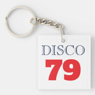 Disco 79 Pop Art Musik Unterhaltung Retro Schlüsselanhänger