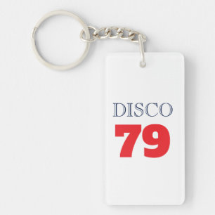 Disco 79 Pop Art Musik Unterhaltung Retro Schlüsselanhänger