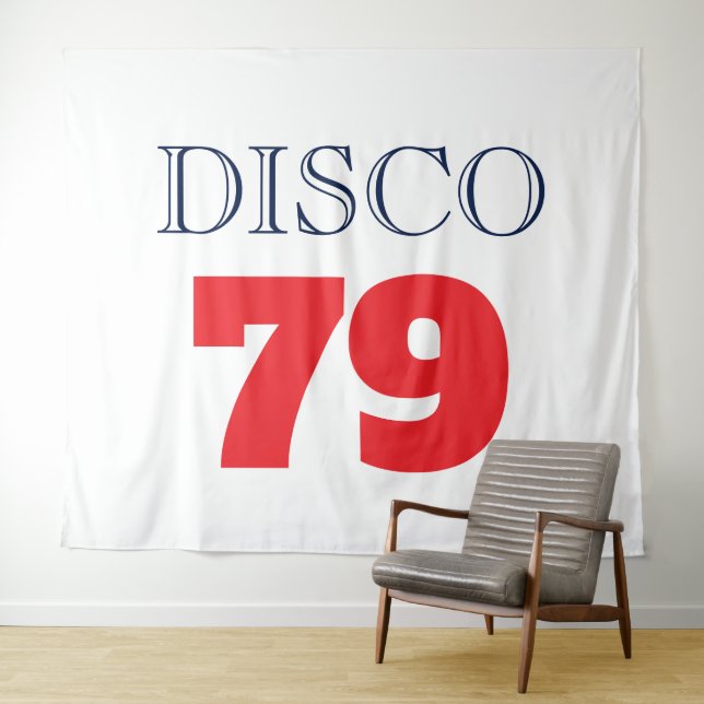 Disco 79 Pop Art Musik Unterhaltung Retro Wandteppich (Beispiel (Horizontal))