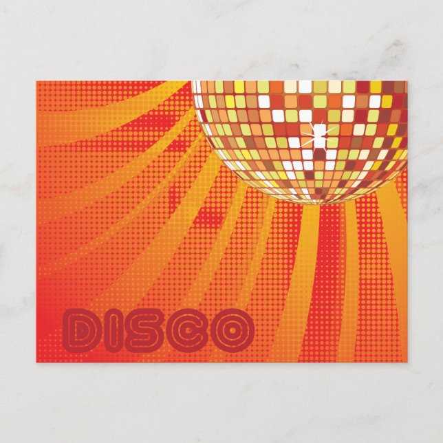 Disco ~ 80er Disco Ball in den 80er Jahren Postkarte (Vorderseite)