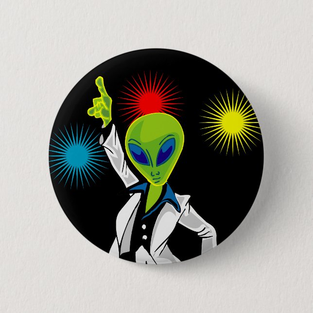Disco-alien Button (Vorderseite)
