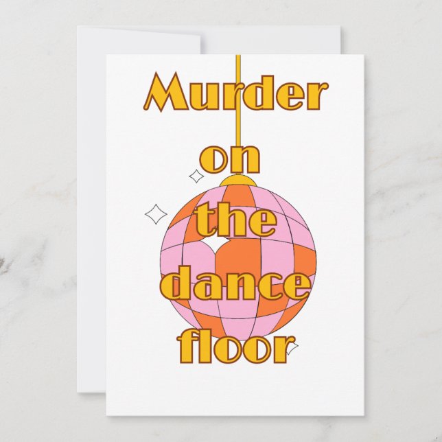 Disco auf der Tanzfläche  Einladung (Vorderseite)