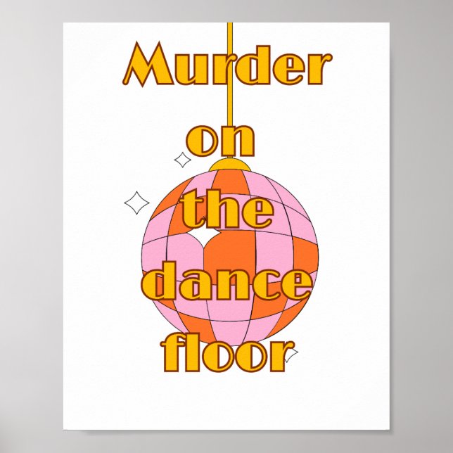 Disco auf der Tanzfläche  Poster (Vorne)