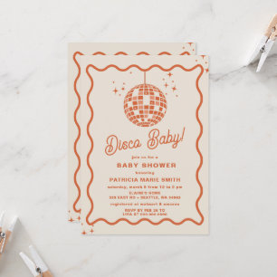 Disco Baby Retro Groovy Disco Kinderdusche Einladung