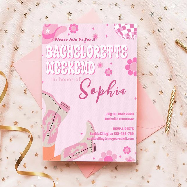 Disco Bachelorette Einladung (Von Creator hochgeladen)