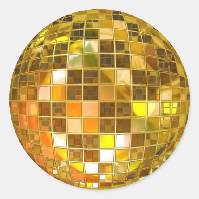Disco Ball 70er Themed Geburtstagsparty Stickers (Vorderseite)