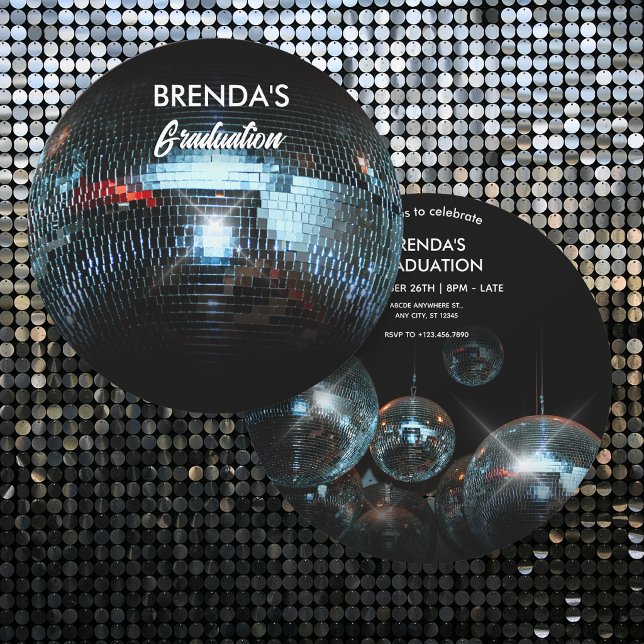 Disco Ball Abschluss Einladung (Von Creator hochgeladen)