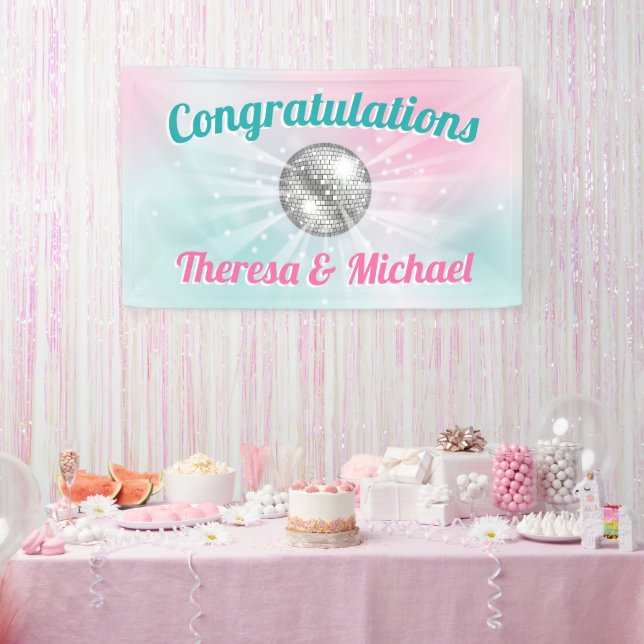 Disco Ball Baby Shower Groovy Banner (Party)