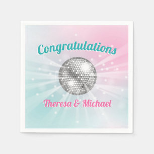Disco Ball Baby Shower Groovy Serviette