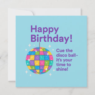 Disco Ball Birthday Karte