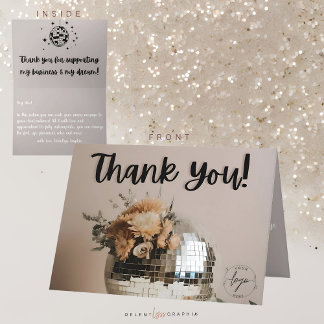 Disco Ball | Boho Florals | Dankeskarte