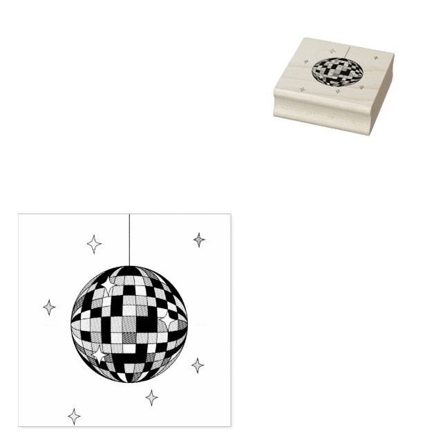 Disco Ball Briefmarke Gummistempel (Stempel)