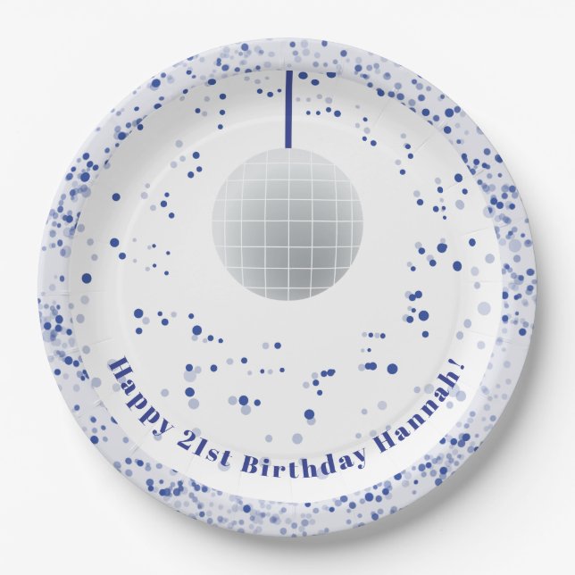 Disco Ball Dancer Pappteller (Vorderseite)