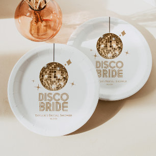 Disco Ball Disco Brautparty Pappteller