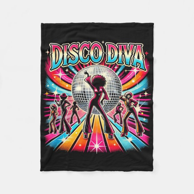 Disco Ball Disco Fleecedecke (Vorderseite)