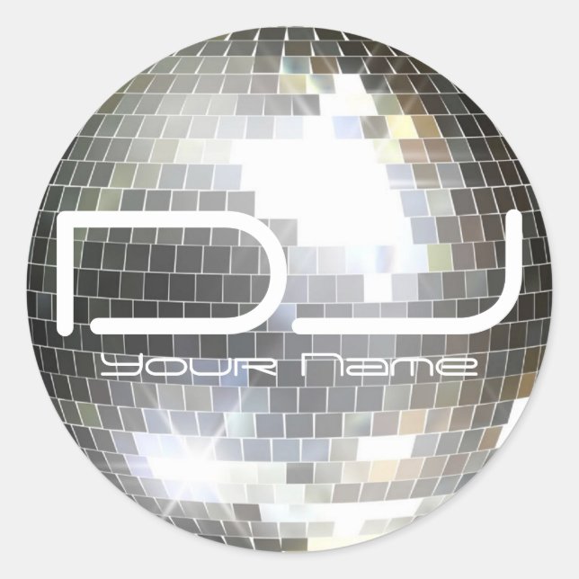 Disco Ball DJ Sticker (Vorderseite)