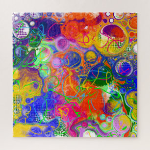 Disco Ball Electricity Fluid Art Puzzle