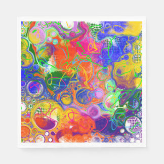 Disco Ball Electricity Fluid Art Serviette