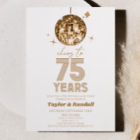 Disco Ball jubelt auf 75 Jahre Hochzeitstag