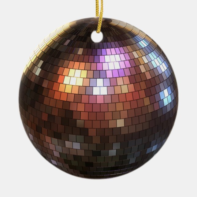Disco Ball Keramik Ornament (Vorne)