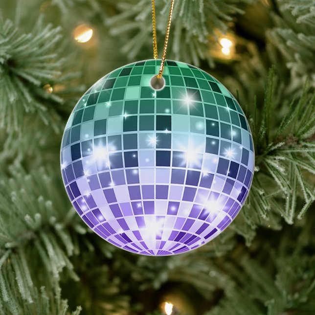 Disco Ball Keramik Ornament (Baum)