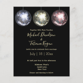 Disco Ball Lights Glitzer Einladung zur Hochzeit