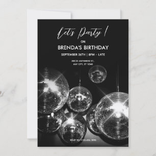 Disco Ball Ligts Tanzt Party Einladung