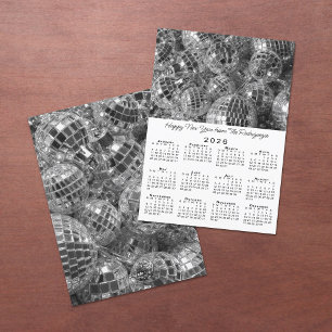 Disco Ball Ornaments Foto 2026 Kalender Neujahr Feiertagskarte