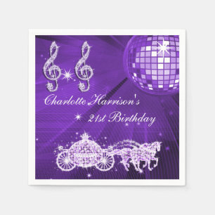 Disco-Ball, Prinzessin Coach u. Pferde21. Serviette