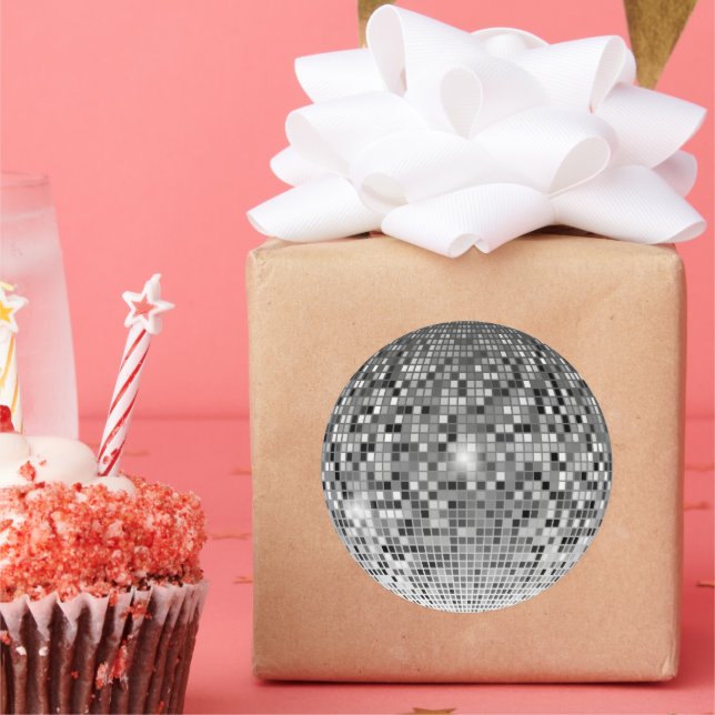 Disco Ball Retro Aufkleber - Coole Vintage Bademän (Party)