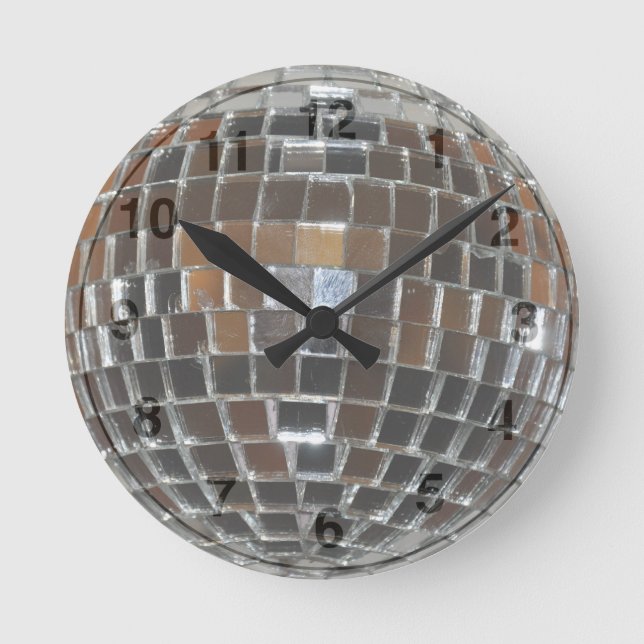 Disco Ball - Round Wall Clock Runde Wanduhr (Vorderseite)