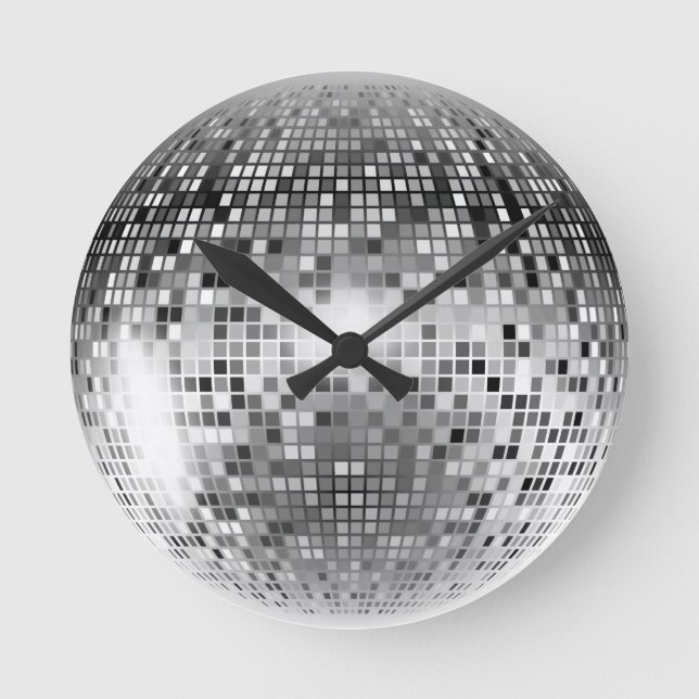 Disco Ball Runde Wanduhr (Vorderseite)