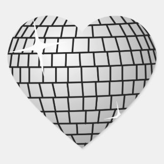 Disco Ball Sticker (Herz)
