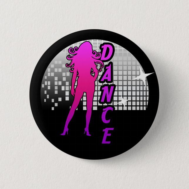 Disco-Ball-Tänzer Button (Vorderseite)